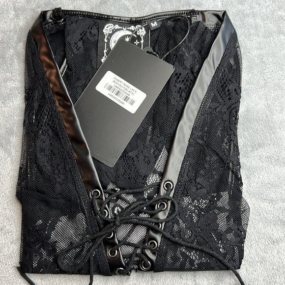 NWT Killstar Desert Rose Lace Bodysuit Black Size Medium - Picture 5 of 11